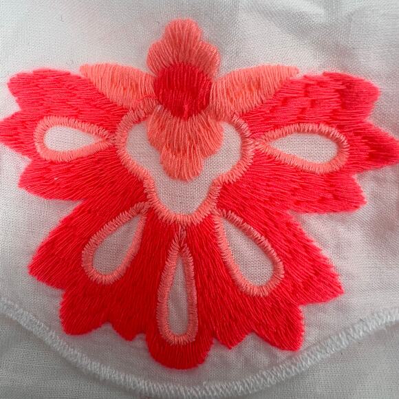 J. Crew Factory Flutter Sleeve Mini Dress Embroidered Hem Detail Size 10 - Picture 5 of 12